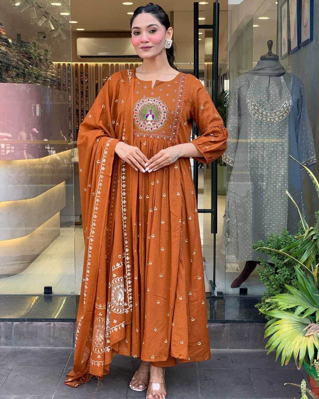 Cotton Casual Embroidered Kurti - MYLUXURY LANE ENTERPRISE